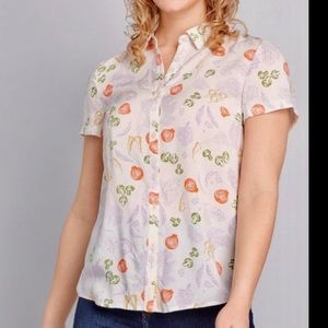 ModCloth Veggie Blouse Size Small